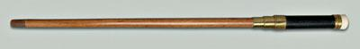 Telescope cane ivory cap unscrews to foldout six draw brass