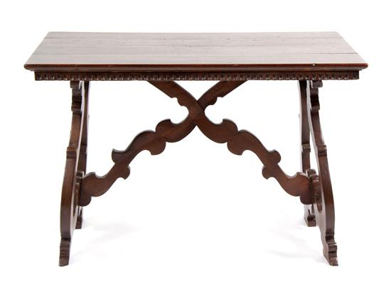 Sale 426 Lot 9 A Spanish Baroque Style Walnut Trestle