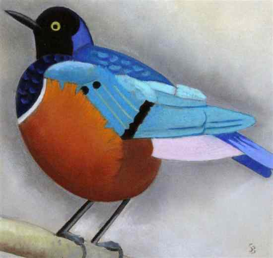 Simon Bussy 1869 1954 French pastel Sarsonnel Bleu initialled 8