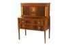TAMBOUR DESK Hepplewhite period mahogany two part tambour desk Edge
