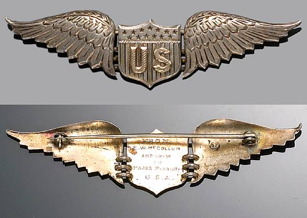 A World War 1 era Pilot s wing named to