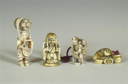 A Japanese ivory netsuke Meiji period in the form of