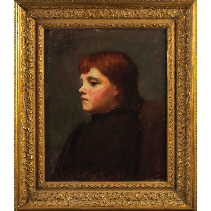 Frank Duveneck attribution American 1848 1919 Portrait of a Girl