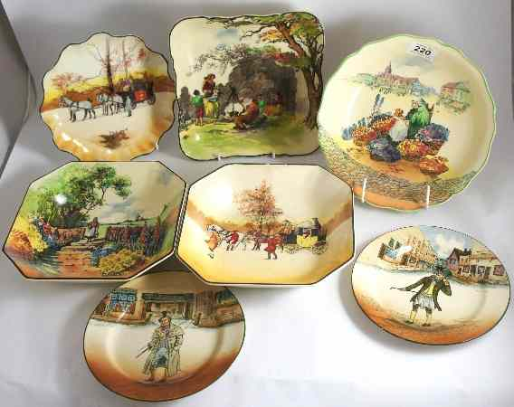 A collection of Royal Doulton Seriesware to include Coaching Dish