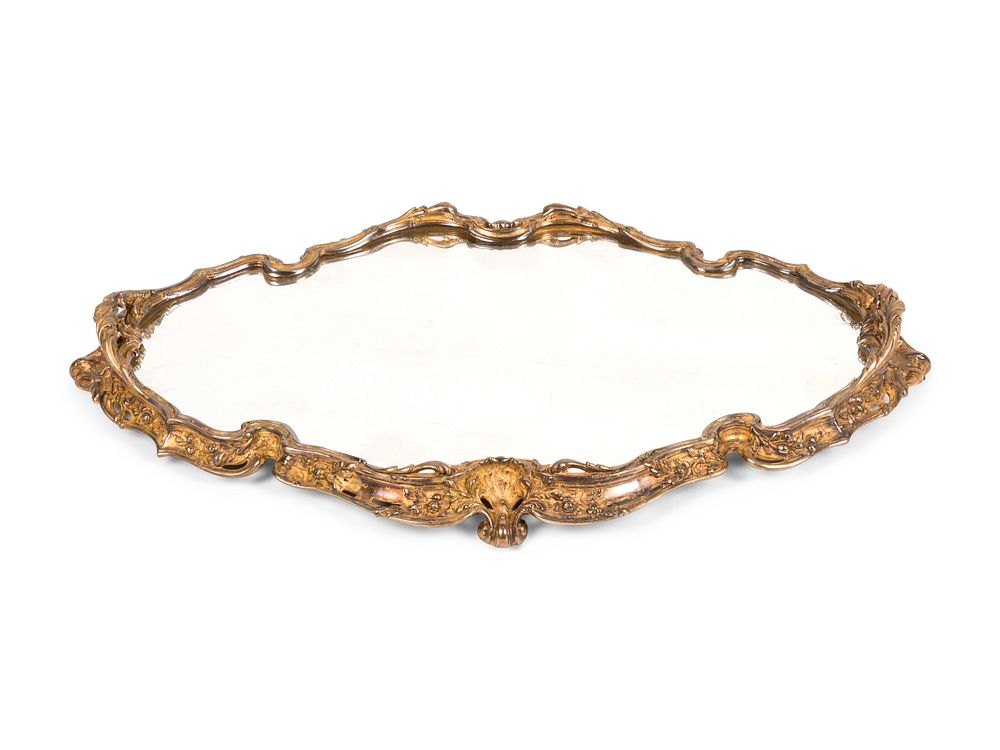 A Louis XV Style Gilt Bronze and Mirrored Glass Surtout