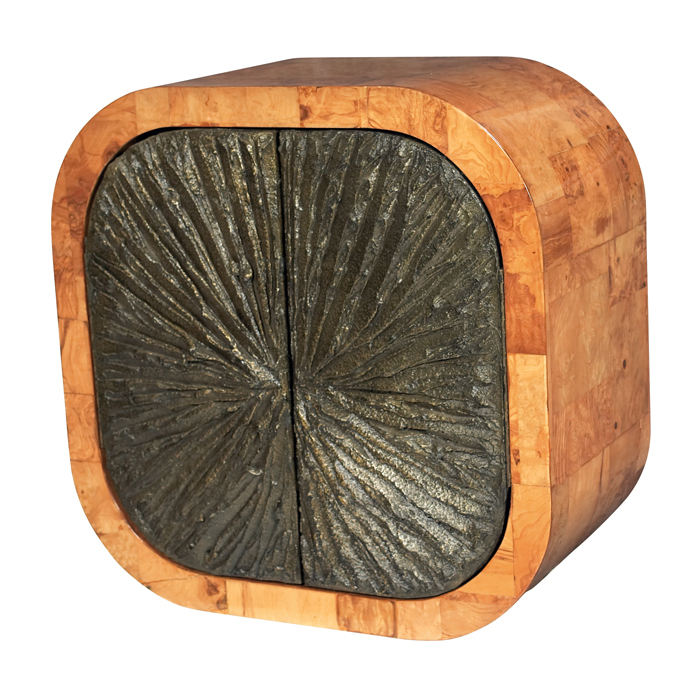Paul Evans custom wall cabinet by Paul Evans Studio rounded