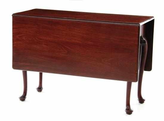 George III mahogany drop leaf table English 18th century rectangular