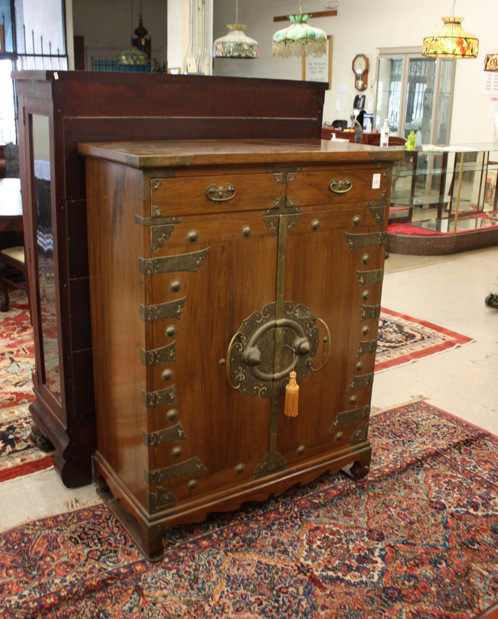 TALL CAMPHOR WOOD DRESSER Korean export 20th century the double