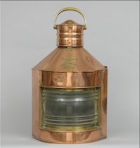 Brass and Copper Ship Lantern ca 19th 20th Century Shiny