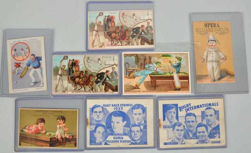 Lot of 8 European Sports Trade Cards Description Various sports