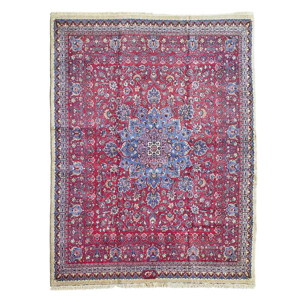 MASHAD CARPET SIGNED SABER NORTHEAST PERSIA MID 20TH CENTURY the