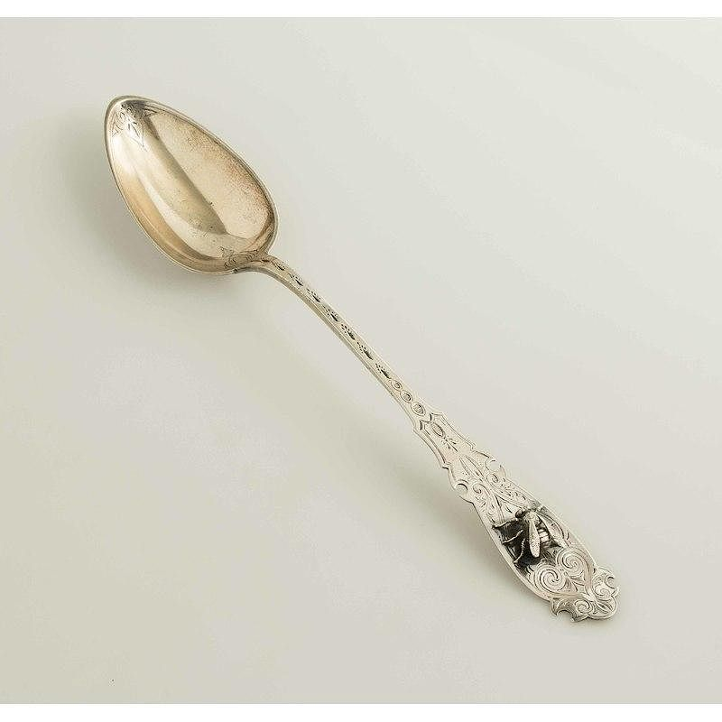George Sharp Silver Serving Spoon Silver serving spoon by George