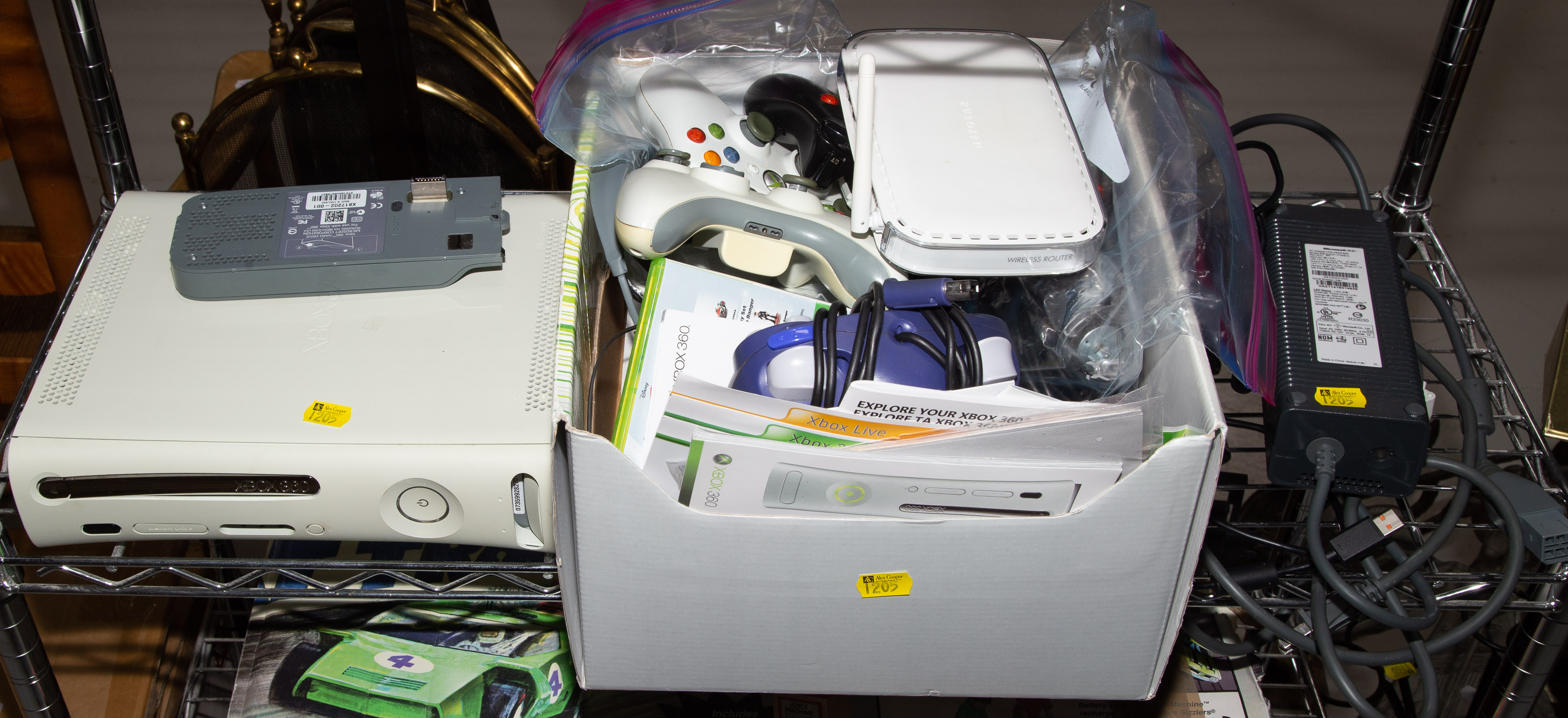 XBOX 360 Includes controllers wireless router Kinect and other similar