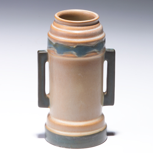 ROSEVILLE Futura two handled vase 381 6 in orange with
