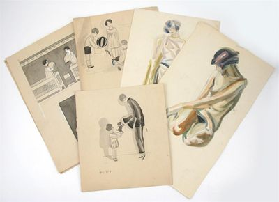 A pen and ink wash Nursery design by Dodo Burgner