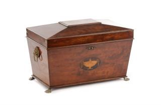 Regency Inlaid Mahogany Sarcophagus Cellarette English 19th century A Georgian