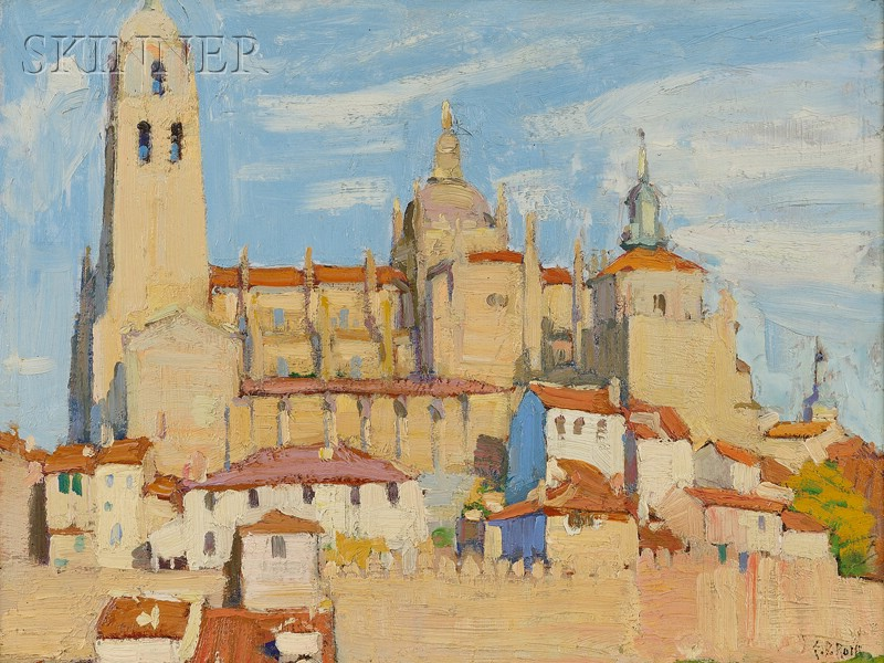 Ernest David Roth American 1879 1964 Segovia Spain Signed E