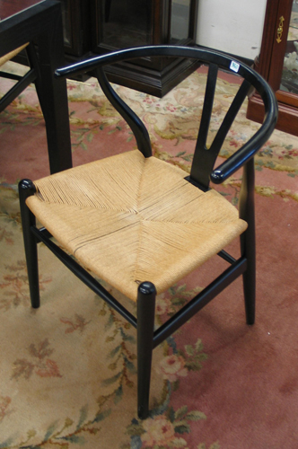 SET OF SIX DANISH MODERN WISHBONE DINING CHAIRS model CH24