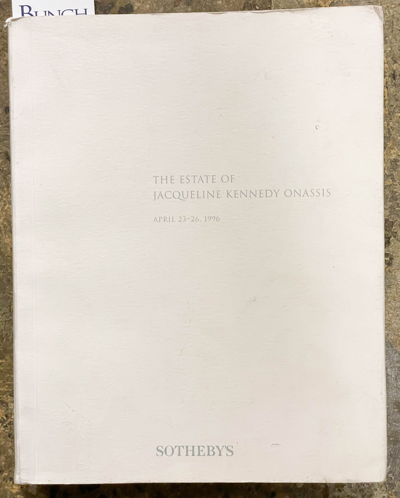 Catalog From Sotheby s Estate Auction Of Jacqueline Kennedy Onassis