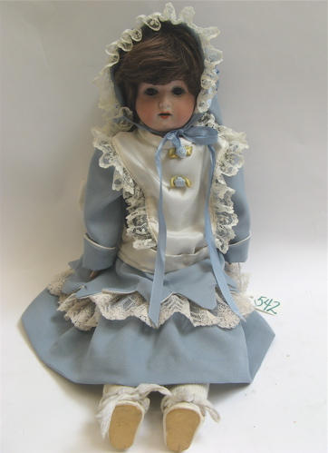 HEUBACH KOPPELSDORF GERMAN BISQUE HEAD GIRL DOLL 17 275 Bisque