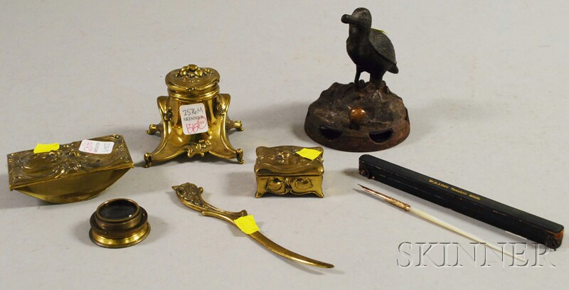 Group of Assorted Desk Articles a four piece Jennings Bros