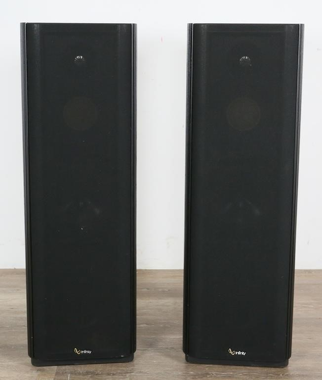 Pair of Infinity Kappa 6 1 speakers 20th century Black