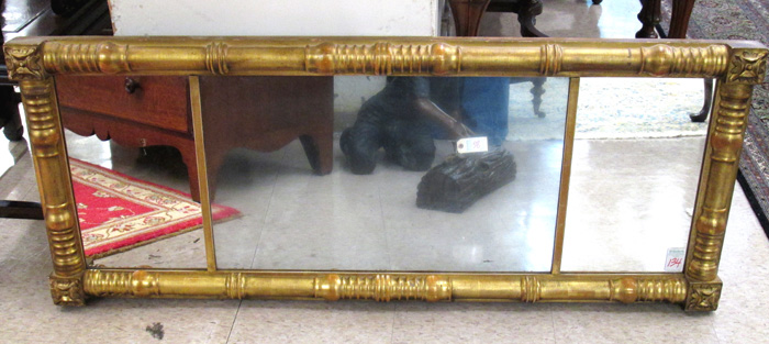 EMPIRE GILTWOOD OVERMANTEL MIRROR American 19th century the horizontal mirror