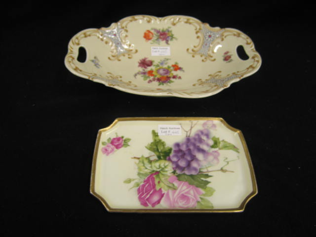 2 Pcs Porcelain Rosenthal Dresser Tray and oval serving dish