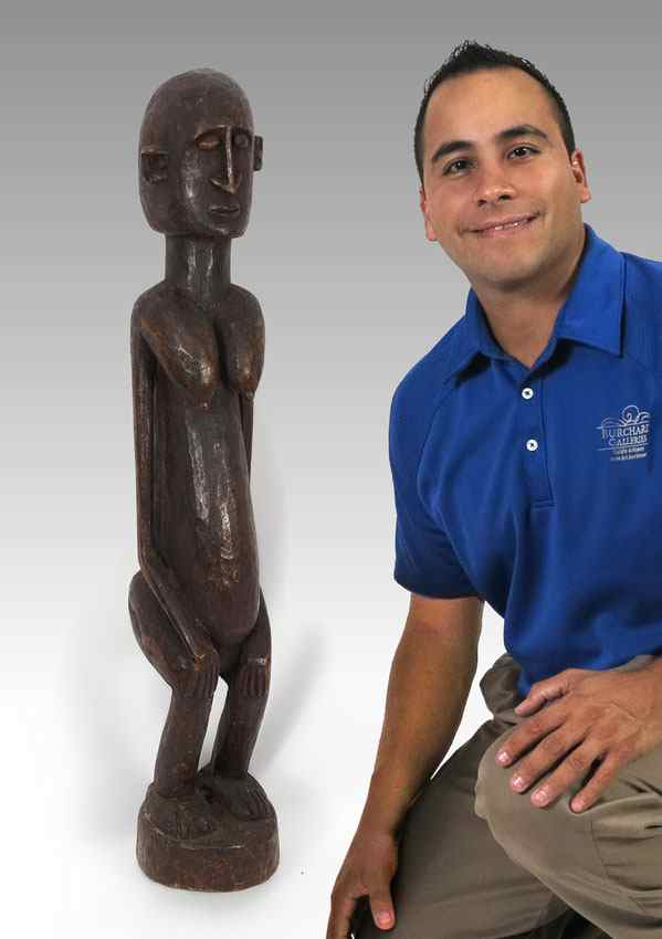 CARVED AFRICAN DOGON NOMMO FIGURE MALI 13 5LBS 33 x