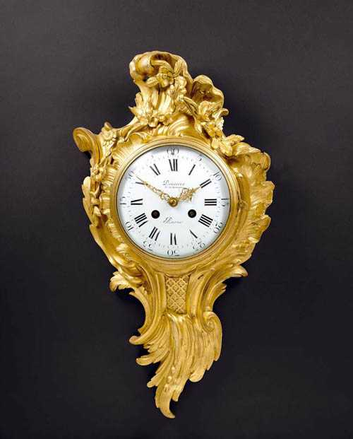 CARTEL CLOCK late Louis XV the dial and movement signed