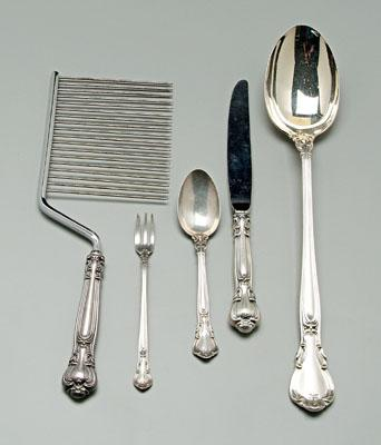 Gorham Chantilly sterling flatware 45 pieces one with monogram 22