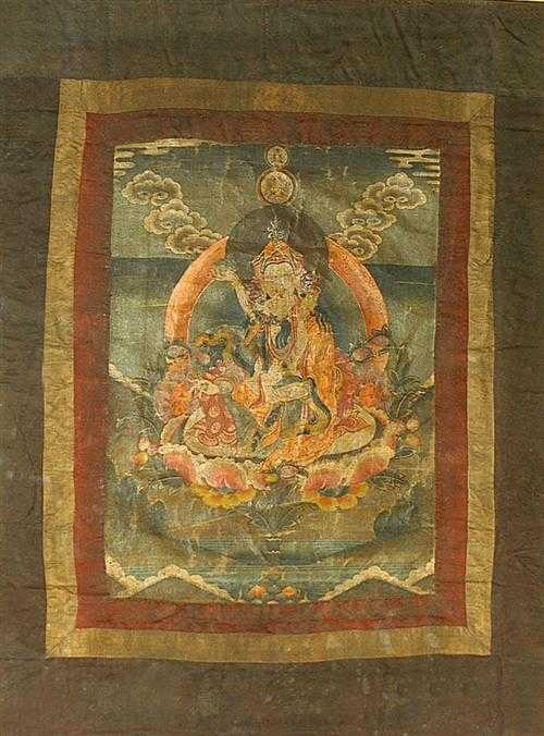 THANGKA DEPICTING PADMASAMBHAVA Tibet 18th century 51x38 cm Fine quality