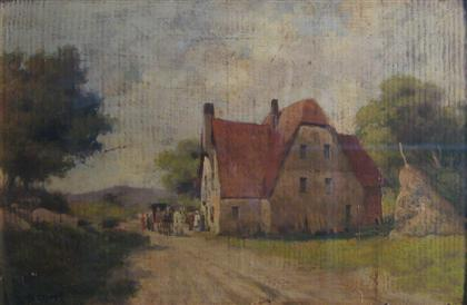 Y COOPER british 19th century PAIR OF LANDSCAPES WITH FIGURES