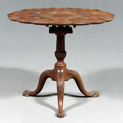 Fine Chippendale carved tea table fine dense figured mahogany throughout