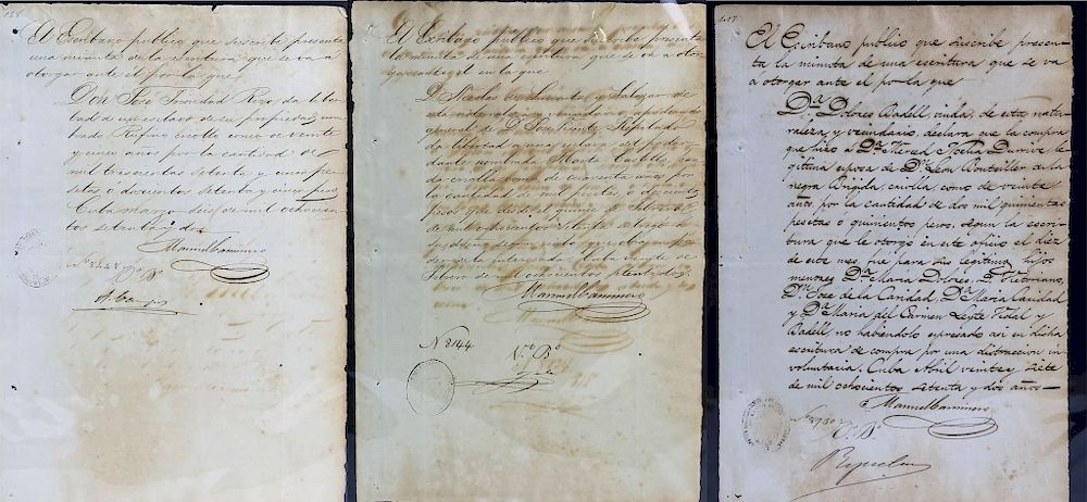 18th 19th C Slave Emancipation Sale Documents Antique documents related