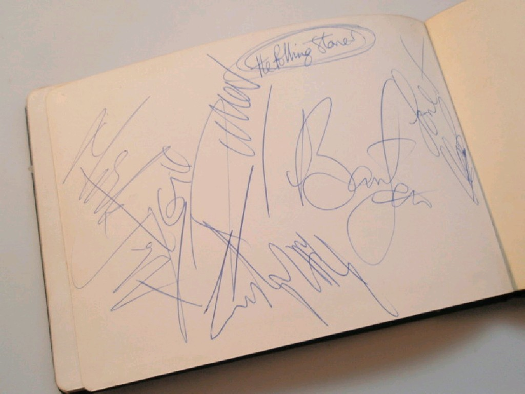 An autograph album collected by Mr Alan Potter who worked