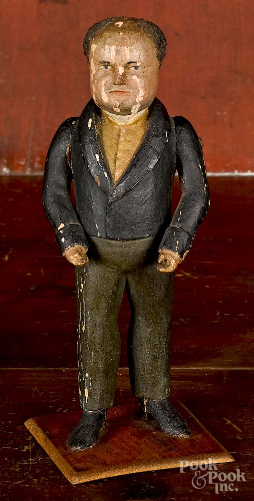 Carved and painted figure of gentleman Exclusive on Bidsquare Carved