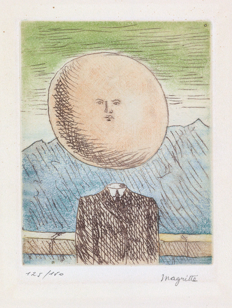 REN MAGRITTE L Art de Vivre Color etching and aquatint