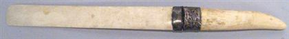 Ivory and silver mounted page turner late 19th century Total