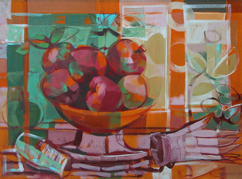El Frutero Nina en Verde Adolescente Kancepolski Juan 20th Century