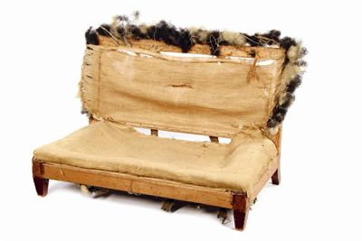 Howard Sons A late Victorian two seater open settee on