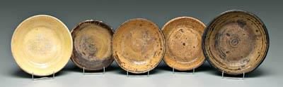 Piedmont North Carolina dirt dishes five shallow bowls most with