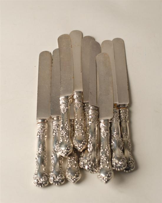 A Lot of Sterling Handle Knives five in a Gorham