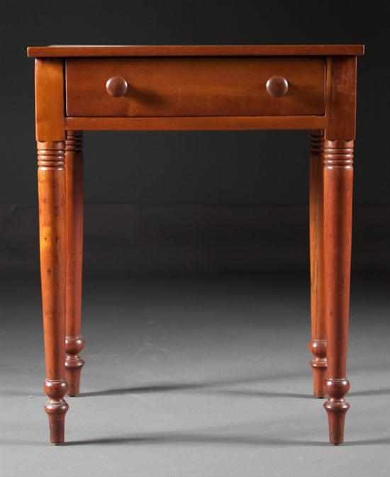 Federal cherrywood one drawer stand Pennsylvania circa 1815 turned legs