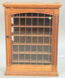 Victorian one door cabinet with pigeon holes ht 30in wd
