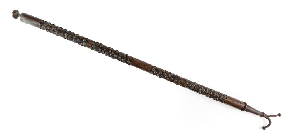 DECORATED BOAT HOOK LATE 19TH CENTURY LENGTH 48 DECORATED BOAT