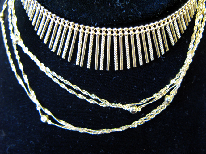 TWO YELLOW GOLD CHAIN NECKLACES one an 18K yellow gold