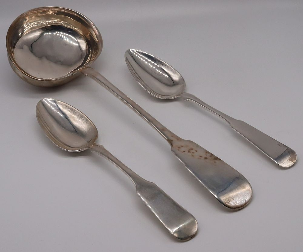 SILVER Grouping of Russian Silver Serving Pieces Includes a 19th