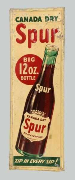 Embossed Tin Spur Sign Description 1940s General overall wear marks
