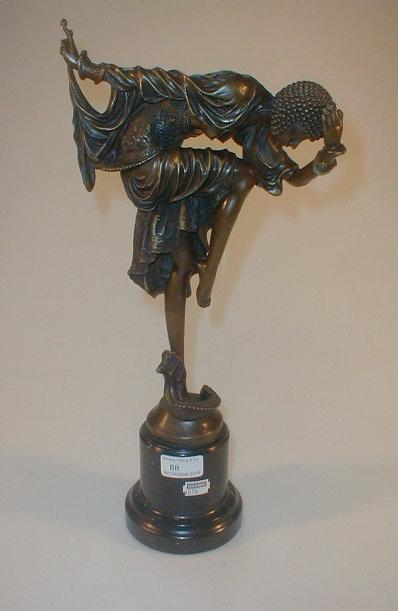 After Chiparus A Cast bronze figure of a dancer wearing